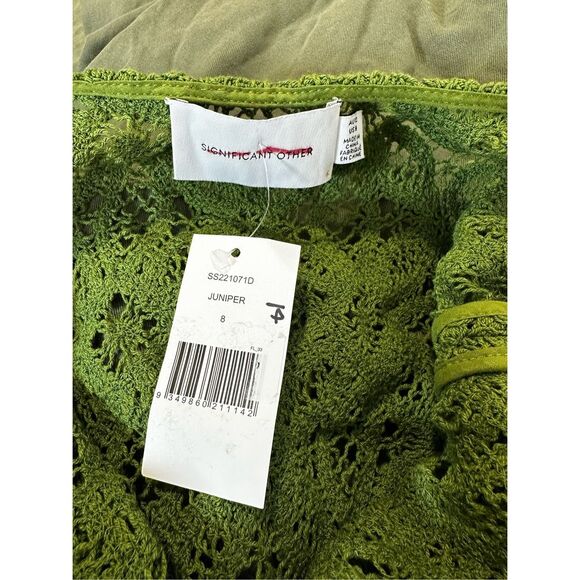 NWT Significant Other Womens Imogen Crocheted V Neck Maxi Dress Size 8 $422 - Picture 9 of 9